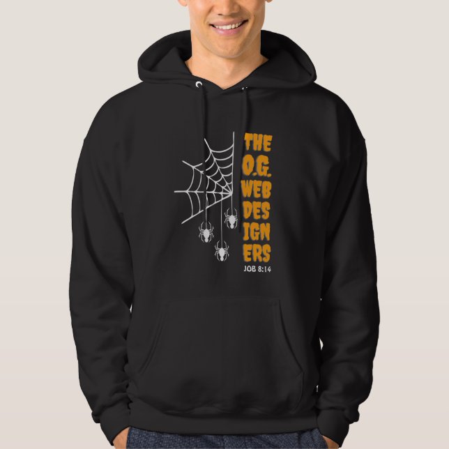 Z.B. WEB DESIGNERS Spider Christliche Halloween Hoodie (Vorderseite)