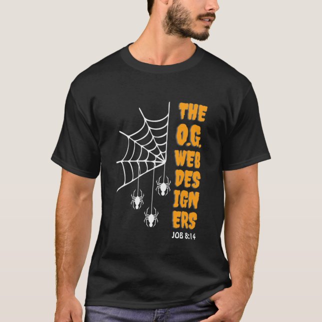 Z.B. WEB DESIGNERS Spider Christliche Halloween T-Shirt (Vorderseite)