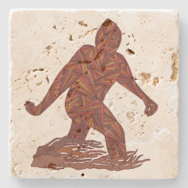 Z Bigfoot gehendes Sasquatch für das große Party Steinuntersetzer