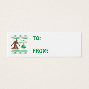 Z Bigfoot Walking Sasquatch Weihnachtsgeschenk Tag