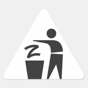 Z bis zum Müll Dreieckiger Aufkleber