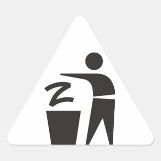 Z bis zum Müll Dreieckiger Aufkleber