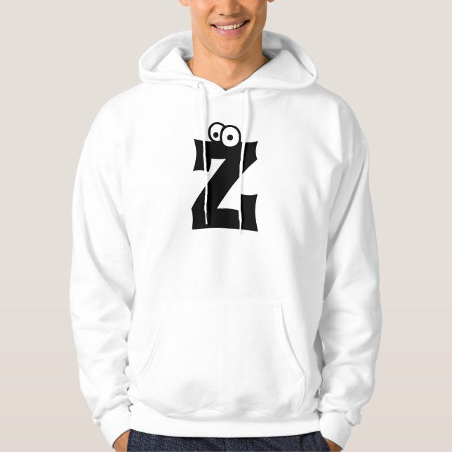 Z, Brief mit Augenbrauen Hoodie (Vorderseite)