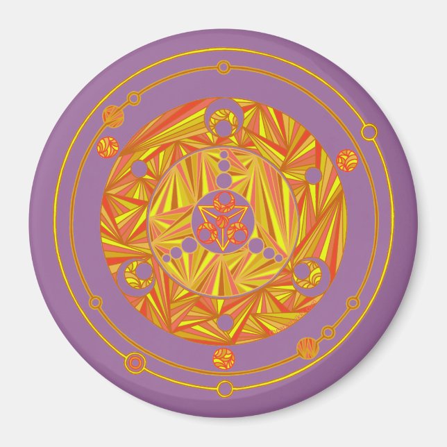 Z Cooler Crop Circle Golden Yellow Magnet (Vorne)