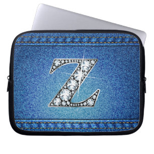 Z "Diamond" Denim Stitching Electronics Bag Laptopschutzhülle