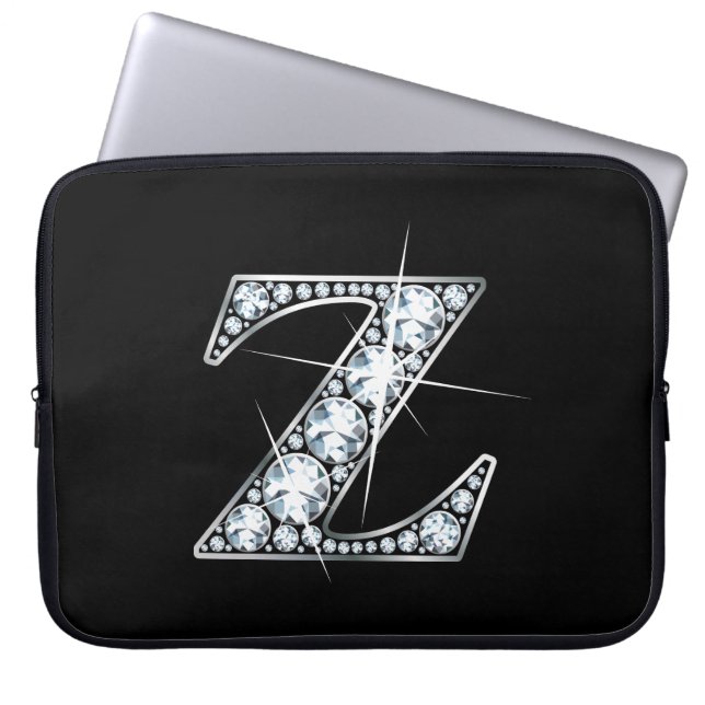 Z-Imitate-"Diamond"-Monogramm Laptopschutzhülle (Vorderseite)