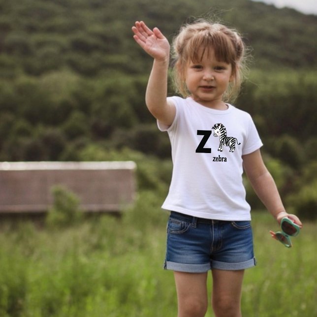 Z ist für Zebra: Adorable Alphabet Kleinkind T-shirt (Von Creator hochgeladen)