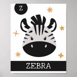 Z ist für Zebra, Kinderzimmer, Schlafzimmer, Kinde Poster