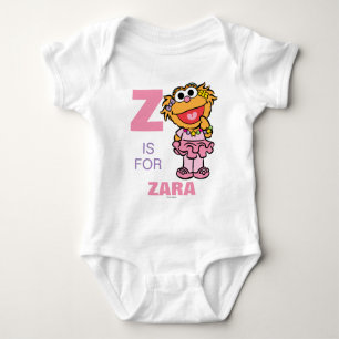 Z ist für Zoe Name hinzufügen Baby Strampler