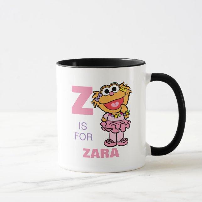 Z ist für Zoe | Name hinzufügen Tasse (Rechts)