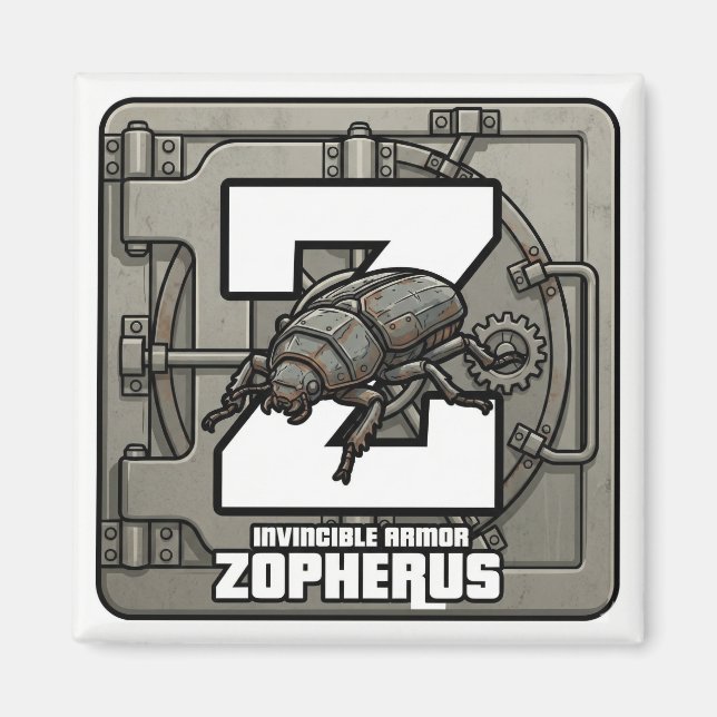 Z ist für Zopherus (Panzerkäfer) – GTA-Stil-ABC Magnet (Vorne)