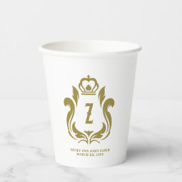 Z Mit Monogramm Gold Wappen Paper Cup Pappbecher