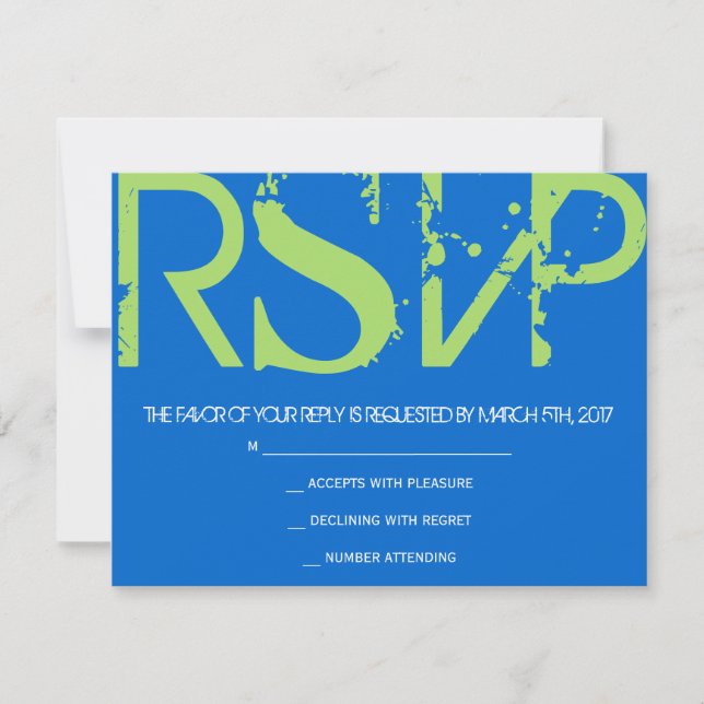 Z Monogram Initials Bar Bat Mitzvah Reply Card RSVP Karte (Vorderseite)