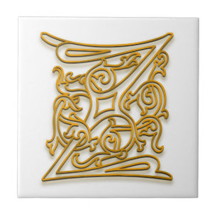 Z Monogram "Irish Gold" Keramik Tile Fliese