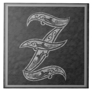 Z Monogram "Royal Gray Stone" Keramik Tile Fliese