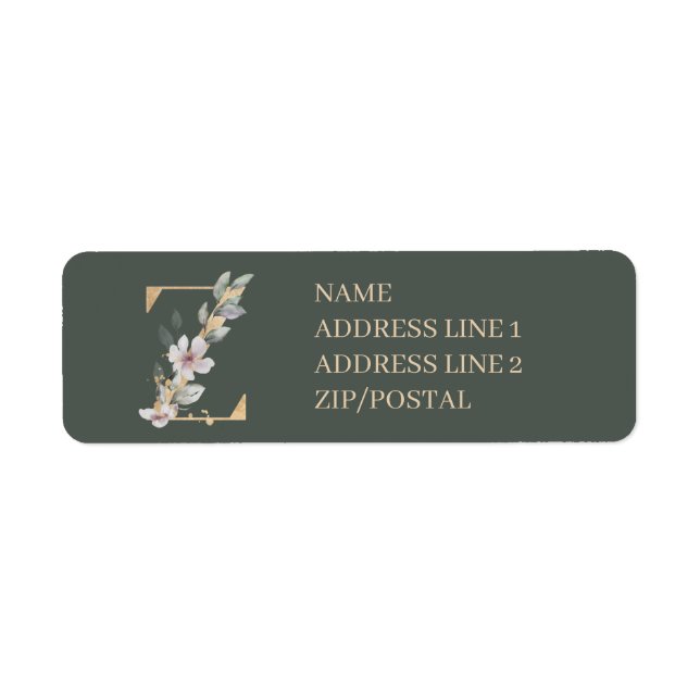 Z Monogramm Floral Personalisiert (Vorne)