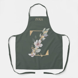 Z Monogramm Floral Personalisiert Schürze