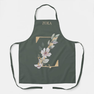 Z Monogramm Floral Personalisiert Schürze