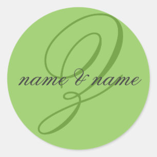 Z Monogramm Runder Aufkleber