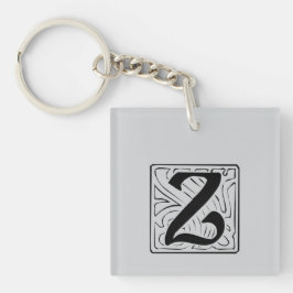 Z Monogramm schwarz Schlüsselanhänger