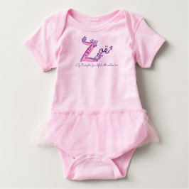 Z-Namensbedeutungs-Monogramm-Shirt Zoë Mädchens Baby Strampler