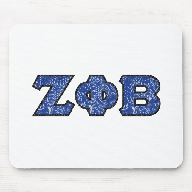 Z Phi B Bandana Letters Mousepad (Vorne)