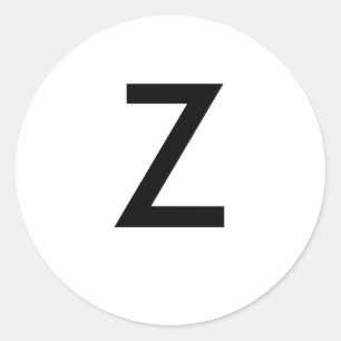 Z RUNDER AUFKLEBER