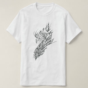 Z Schwarz Weiß Abstrakt Stammes Tattoo Kunst T-Shirt