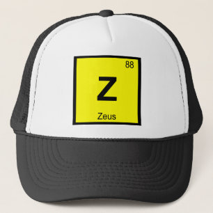 Z - Zeus Gott Chemie Periodensystem Symbol Truckerkappe