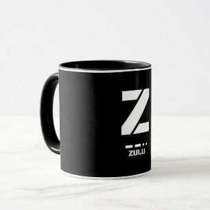 Z(Zulu) NATO Phonetischer Alphabet & Morse Code Tasse