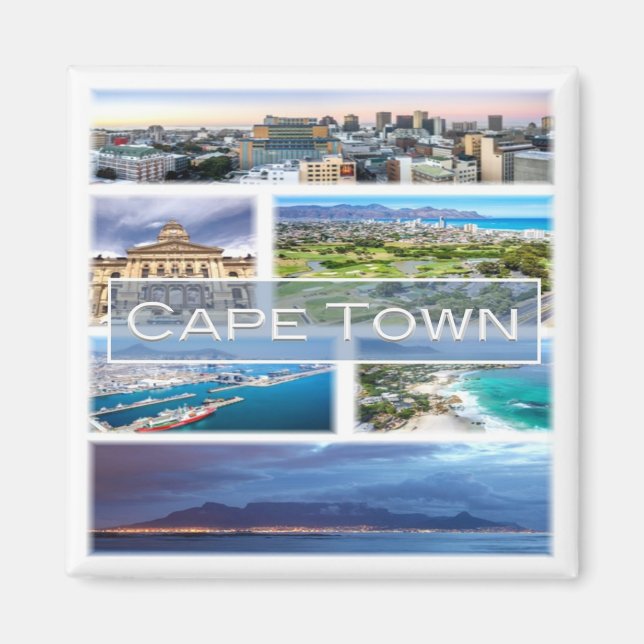 ZA032 CAPE TOWN, Mosaik, Südafrika, Kühlschrank Magnet (Vorne)