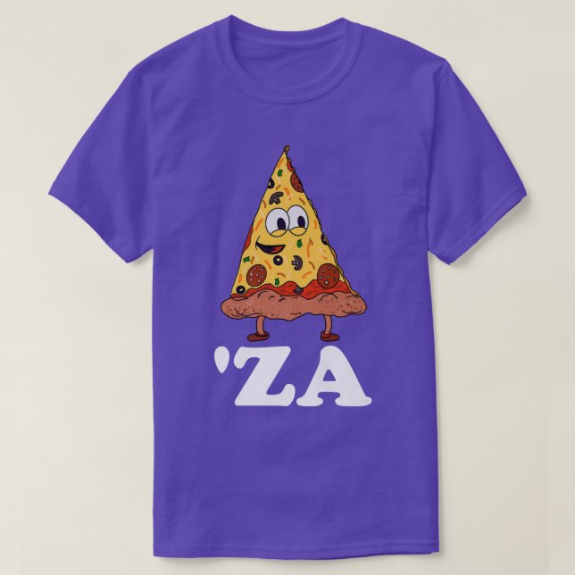 Za Pizza Slang za Funny Slice Pizza Abbreviati T-Shirt (Design vorne)