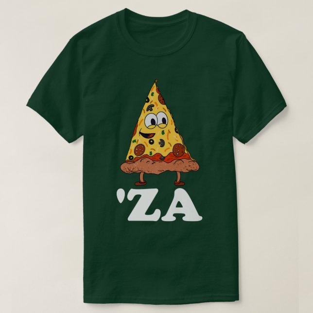 Za Pizza Slang Za Funny Slice Pizza Abbreviati T-Shirt (Design vorne)