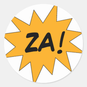 ZA! RUNDER AUFKLEBER