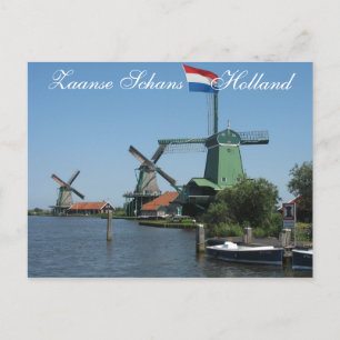 Zaanse Schans Holland Windmills Postcard Postkarte