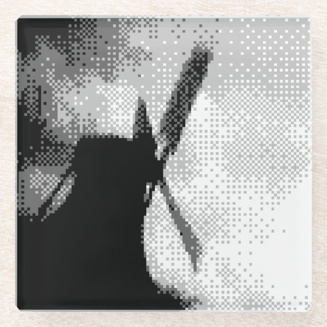 Zaanse Schans Windmühlen Glasuntersetzer (Vorderseite)