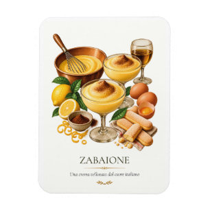 Zabaione – italienisches Dessert im Vintage-Stil Magnet
