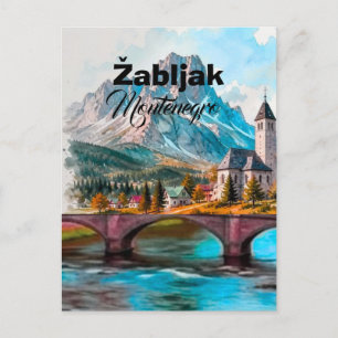 Žabljak Poster Montenegro Reise Druck Vintage Wand Postkarte
