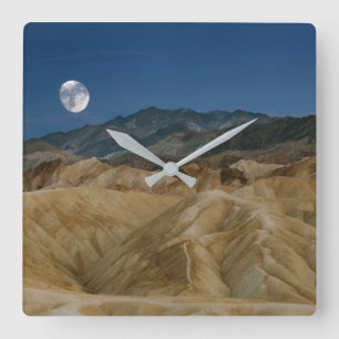 Zabriskie Point   Death Valley National Park Quadratische Wanduhr