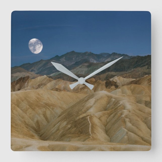Zabriskie Point | Death Valley National Park Quadratische Wanduhr (Vorderseite)