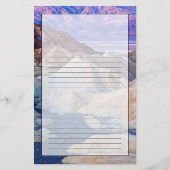 Zabriskie Point vor Morgengrauen Briefpapier (Vorderseite)