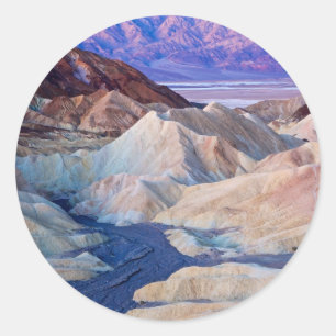 Zabriskie Point vor Morgengrauen Runder Aufkleber