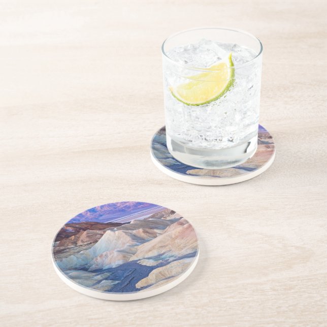 Zabriskie Punkt vor Dämmerung Getränkeuntersetzer (Seite)