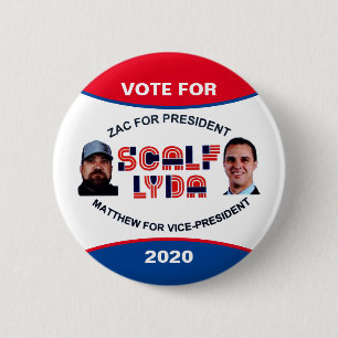 Zac Scalf für Präsident 2020 Button