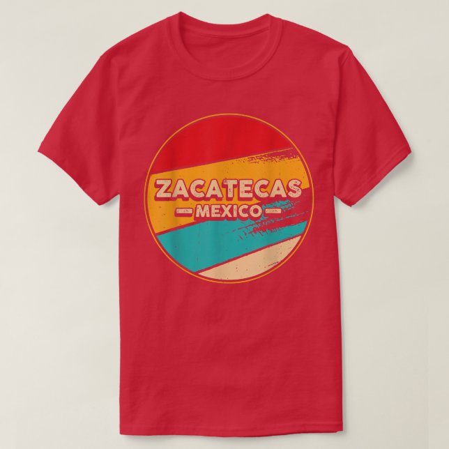 Zacatecas Meico Proud Meican Zacatecas Retro Vin T-Shirt (Design vorne)
