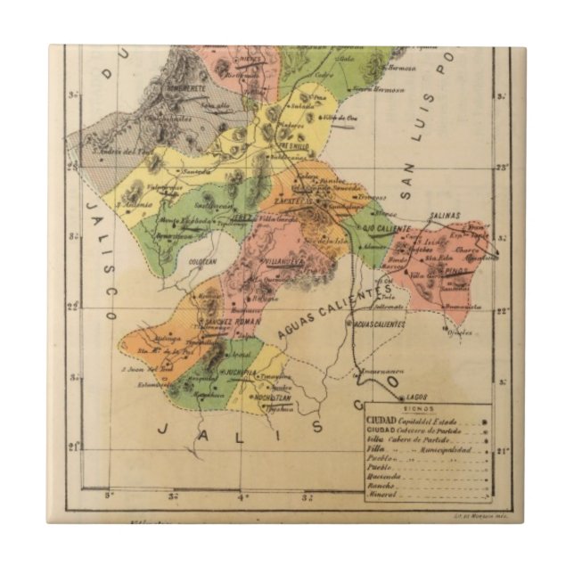 Zacatecas, Mexiko Fliese (Vorderseite)