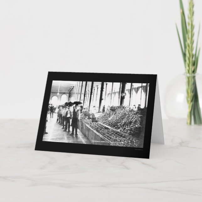 Zacatecas, Mexiko Lebensmittelmarkt 1904 Karte (Vorderseite)