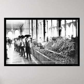 Zacatecas, Mexiko Lebensmittelmarkt 1904 Poster