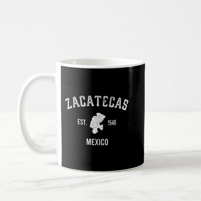 Zacatecas Mexiko Mapa Est. 1546 Estado De Zacateca Kaffeetasse (Links)