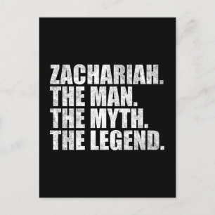 Zachariah der Mann der Mythos die Legende Postkarte